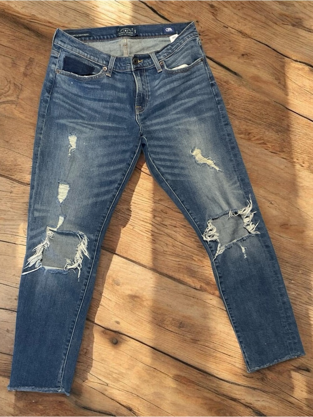 Lucky Brand Distressed Blue Denim Jeans